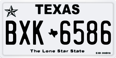 TX license plate BXK6586