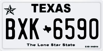 TX license plate BXK6590
