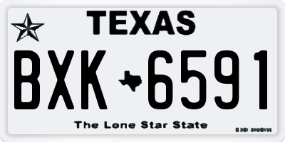 TX license plate BXK6591
