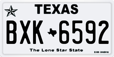 TX license plate BXK6592