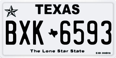 TX license plate BXK6593
