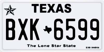 TX license plate BXK6599