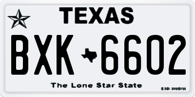 TX license plate BXK6602