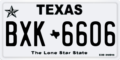 TX license plate BXK6606