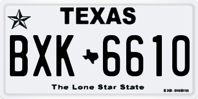TX license plate BXK6610