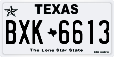TX license plate BXK6613