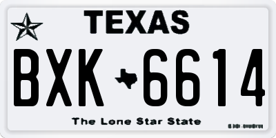TX license plate BXK6614