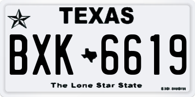 TX license plate BXK6619