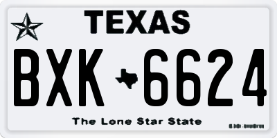 TX license plate BXK6624
