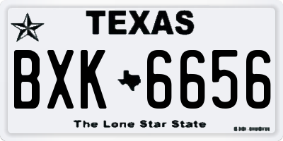 TX license plate BXK6656