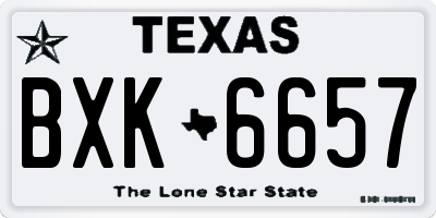 TX license plate BXK6657