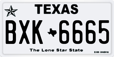 TX license plate BXK6665