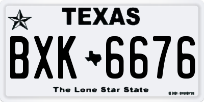 TX license plate BXK6676