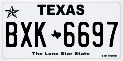 TX license plate BXK6697