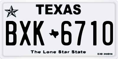 TX license plate BXK6710