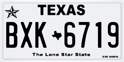 TX license plate BXK6719