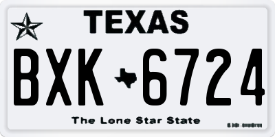 TX license plate BXK6724