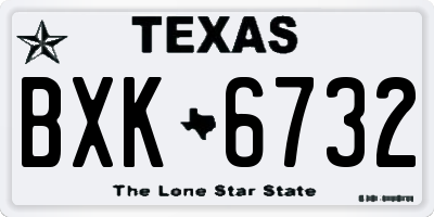 TX license plate BXK6732