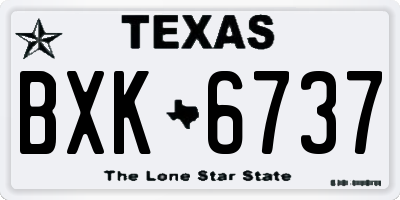 TX license plate BXK6737