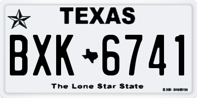 TX license plate BXK6741