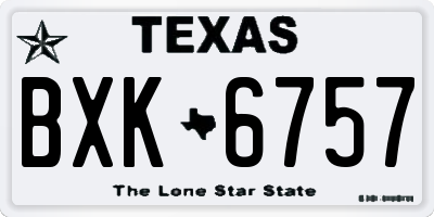 TX license plate BXK6757