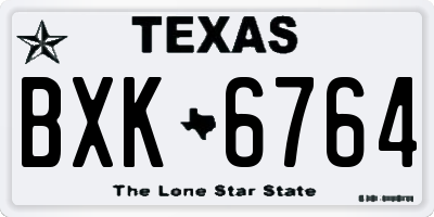 TX license plate BXK6764