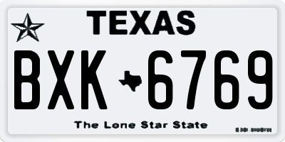 TX license plate BXK6769