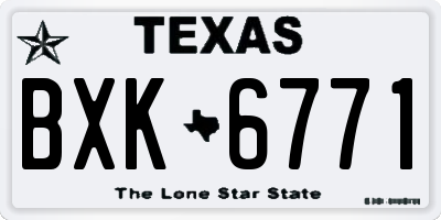 TX license plate BXK6771
