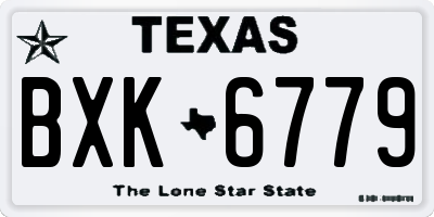 TX license plate BXK6779