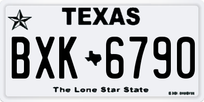 TX license plate BXK6790