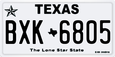 TX license plate BXK6805