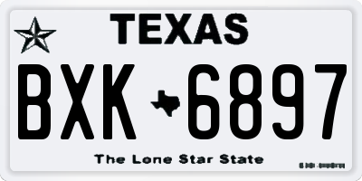 TX license plate BXK6897