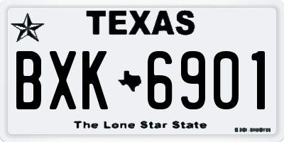 TX license plate BXK6901