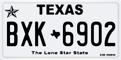 TX license plate BXK6902