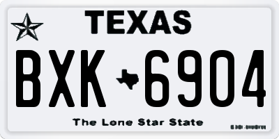 TX license plate BXK6904