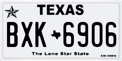 TX license plate BXK6906