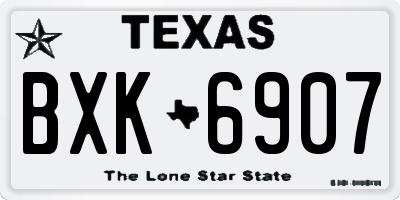 TX license plate BXK6907