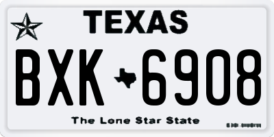TX license plate BXK6908
