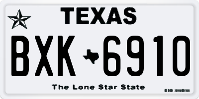 TX license plate BXK6910