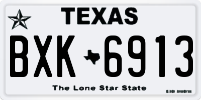 TX license plate BXK6913