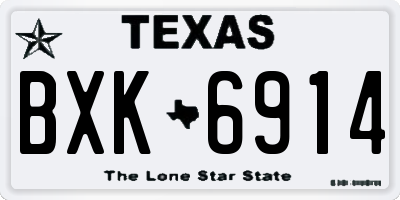 TX license plate BXK6914