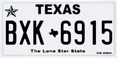TX license plate BXK6915