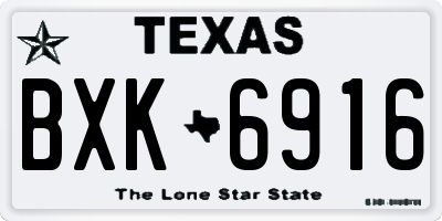 TX license plate BXK6916