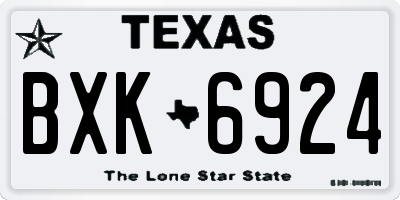 TX license plate BXK6924