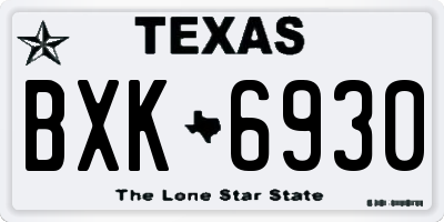 TX license plate BXK6930