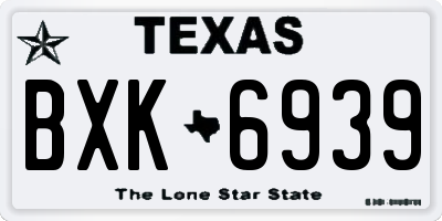 TX license plate BXK6939