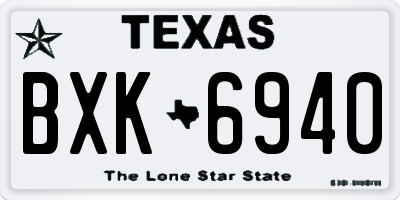 TX license plate BXK6940