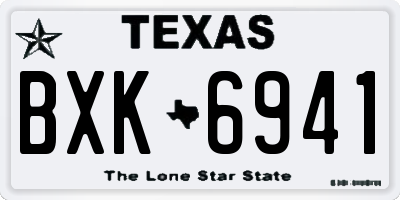 TX license plate BXK6941