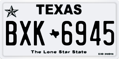 TX license plate BXK6945