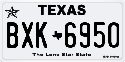TX license plate BXK6950